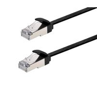 Monoprice Cable de conexión Ethernet Cat6A - Slim Flat U/FTP 32AWG moldeado Boot 0.3 m Negro