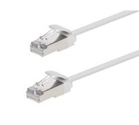 Monoprice Cable de conexión Ethernet Cat6A - Slim Flat U/FTP 32AWG moldeado Boot 3 pies blanco