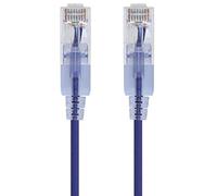 Monoprice - Cable de conexión Ethernet SlimRun Cat6A 116323 - Cable de cobre puro RJ45 UTP sin enganches 10G 30AWG 3 pies púrpura paquete de 10