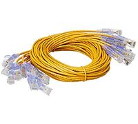Monoprice - Cable de conexión Ethernet SlimRun Cat6A 116347 - Cable de cobre puro RJ45 UTP sin enganches 10G 30AWG 5 pies amarillo paquete de 10