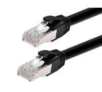 Monoprice Cable de conexión PoE Cat6A, 7 pies, negro, 100 W, PoE ++ (IEEE 802.3af/at/bt), UTP, 22 AWG, 500 MHz, cobre puro desnudo, RJ45 blindado, cable Ethernet