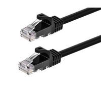 Monoprice Cable de red de cobre desnudo Ethernet de 30 pies FLEXboot Series 24AWG Cat6 550MHz UTP, negro (109787)