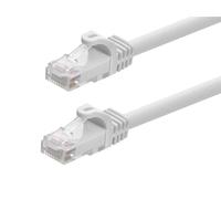 Monoprice Cable de red de cobre desnudo Ethernet de 50 pies FLEXboot Series 24AWG Cat6 550MHz UTP, blanco (109818)