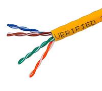 Monoprice Cable Ethernet Cat5e a Granel - 305M - Amarillo, Sólido, 350Mhz, UTP, CMR, Alambre de Cobre Puro Desnudo, 24AWG, Reelex Pull Box