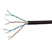 Monoprice Cable Ethernet de Cobre Puro Puro a Granel, Cat6a 650 MHz, UTP sólido, clasificación elevadora (CMR) a Granel, Negro - (118600)