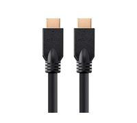 Monoprice Cable HDMI - 40 pies - Negro (sin Logotipo) de Alta Velocidad, 1080p a 60Hz, 10.2Gbps, 24AWG, CL2, Compatible con UHD TV y más, Serie Comercial