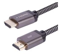 Monoprice Cable HDMI de ultra alta velocidad certificado 8K, trenzado, HDMI 2.1, 8K a 60Hz, 4K a 120Hz, 48Gbps, HDR, VRR, CL2 en pared, 15 pies, negro