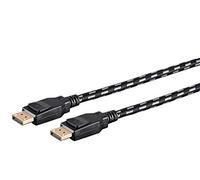 Monoprice Cable Trenzado DisplayPort 1.4 - 6 pies - Gris, 8K Capaz para diseño gráfico, TV Paredes y PC Gaming