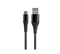 Monoprice Cable USB 2.0 Micro B a tipo A de carga y sincronización - 6 pies - trenzado de nailon negro, duradero, reforzado con Kevlar - Serie AtlasFlex