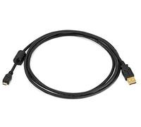 Monoprice Cable USB-A a Micro B 2.0-1.83M (6 pies) - Negro, 5-Pin 28/24AWG Conductores, conectores chapados en oro