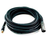 Monoprice Cable XLR a RCA - 7,62 m (7,6 m) macho/macho, conductores de cobre sin oxígeno 16 AWG, conectores chapados en oro - Serie Premier
