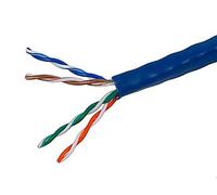 Monoprice Cat5e Ethernet Bulk Cable - Cable de Red a Internet - 76.2M (250 pies) - Azul, Sólido, 350Mhz, UTP, CMR, Riser Rated, Alambre de Cobre Puro, 24AWG