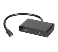 Monoprice Concentrador Mini DisplayPort 1.2 a HDMI Multi-Stream Transporte (MST) de 2 Puertos, Mini DP a HDMI