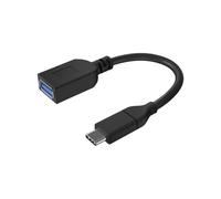 Monoprice Essentials - Cable USB y Lightning de 0,15 Metros, Color Negro, USB-C a USB-A Hembra Gen 1, 3A, 5 Gbps, para Samsung Galaxy S9, S8, Note 8, Pixel, LG V30, G6, G5, Nintendo Switch, Serie