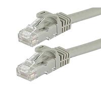 Monoprice Flexboot Cat6 Ethernet Patch Cable - Snagless RJ45, Stranded, 550Mhz, UTP, Pure Bare Copper Wire, 24AWG, 7m, Gray, 5 pac