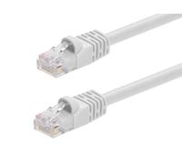 Monoprice Fullboot - Cable de conexión Ethernet Cat6, RJ45 sin enganches, Cable de Cobre Puro Trenzado 24 AWG, 550 MHz, UTP, 30 m, Blanco