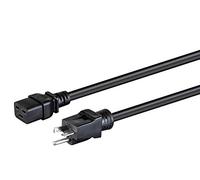 Monoprice Heavy Duty Extension Cord - 6 Feet - Black | IEC 60320 C19 to NEMA 5-20P, 12AWG, 20A, Sjt, 125V