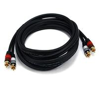 Monoprice Instant do 105347 - 10 ft Premium 2 RCA Plug/2 RCA Plug Macho a Macho 22 AWG Cable - Black