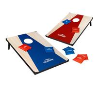 Monoprice Pure Outdoor Collection - Juego de Cornhole de Madera para Exteriores de 4 x 2 pies con 8 Bolsas de Frijoles y Funda de Transporte, para Adultos, niños y Familia, para Interiores y