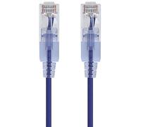 Monoprice SlimRun - Cable de conexión Ethernet Cat6A, RJ45, UTP, 10 G, 30 AWG, 10 pies, color morado