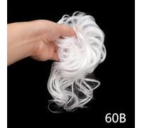 Moños, Bandas for el cabello con moños abullonados que no se arrugan y permiten peinarse sin esfuerzo Postizos para mujeres(White)