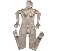 Monos Completos De Látex Fleshcolor Hechos A Mano, Catsuit De Pecho 3D Con Capucha, Guantes, Dedos De Los Pies, Calcetines,rosa Claro-hembra,SG