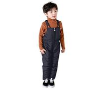 Monos de esquí polar para niñas chaqueta a prueba de viento al aire libre invierno espesar niños niños pantalones con ligas, Le Noir, 6-12 meses