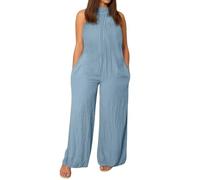Monos De Pantalon Largo para Bodas De Grande Espalda Encaje Leopardo Polipiel Capa Flojo Atletismo Camel Abertura Plata Transparente Integral Salir Acampanados Marcas Curvys Playeros