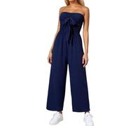 Monos Largos De Fiesta -Mujer Elegante largo sin tirantes, ial ropa informal y atuendos diarios, perfecto primavera y verano. (Blue, XL)