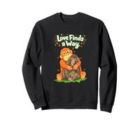 Monos Lindos Abrazando el Amor Encuentra una Manera Sudadera
