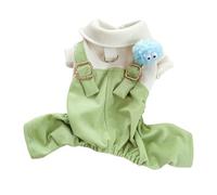 Monos para Perros pequeños | Mono cálido para Cachorro de 4 piernas con Correa con Hebilla | Ropa de poliéster Suave para Schnauzer/Pomeranian/Teddy | Movimiento sin restricciones (L)