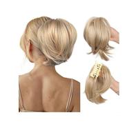 Moños Postizos Extensión de cola de caballo alta, corta, recta y despeinada con pinza for el pelo for mujer Postizo Coletero(T1B/4/30)