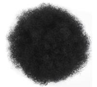 Moños Postizos Extensiones de moño sintético con cola de caballo y cordón afro, corto y rizado Postizo Coletero(#1B)