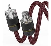 Monosaudio D506 - Cable de alimentación de alta fidelidad, cable de alimentación audiófilo de 1,5 m con blindaje de lámina de aluminio, C15 con enchufe europeo Schuko y IEC para DVD/amplificador