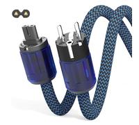 Monosaudio D525 High End C7 - Cable de alimentación (1,5 m, 4,9 pies, 2 pines, imagen 8, cable de alimentación de audiófilo, 12 AWG, cobre, blindado, Euroconector Schuko, cable de alimentación Hi-Res