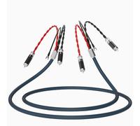 Monosaudio TA205R - Cable de brazo (1 m, 5 N, OFC plateado, 4 conectores RCA, doble apantallamiento con tierra, cable de audio HiFi para tocadiscos/amplificador)