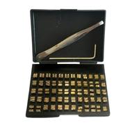 MonoSora 120 letras de cobre con estampado en caliente de 2 x 3 x 15 mm para máquina de estampado de fecha, compatible con HP-241 y DY-8