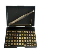MonoSora 120 piezas de 2 x 3 x 15 mm de grano de letras de cobre para máquina de codificación de cinta HP-241 y DY-8, fuente de impresión de cinta térmica