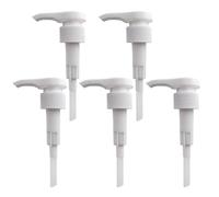 MonoSora 5 bombas de jarabe para concentrado de café Javy de 6 onzas líquidas, 1 cucharadita dispensadora, sin BPA, compatible con botellas de caramelo moca y vainilla de 177 ml, color blanco