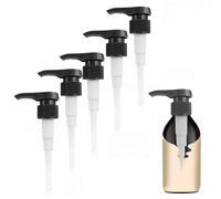 MonoSora 5 bombas de jarabe para concentrado de café Javy de 6 onzas líquidas, 1 cucharadita dispensadora, sin BPA, compatible con botellas de caramelo moca y vainilla de 177 ml, color negro