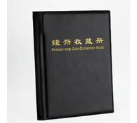 MonoSora Álbum conmemorativo de colección de monedas redondas, 36 bolsillos para almacenamiento de dólares de plata y medallas, funda protectora de PVC en diseño redondo, color negro