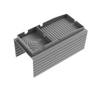 MonoSora Bandeja de silicona para reposabrazos de sofá con almacenamiento antideslizante para control remoto y aperitivos, 43 x 34 x 4 cm, compatible con reposabrazos de 6 a 15 pulgadas, gris y gris