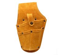 MonoSora Bolsa de almacenamiento de herramientas de cuero vacuno con hebilla de metal para herramientas eléctricas, funda de taladro, amarillo, 11 x 6.69 pulgadas