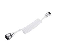 MonoSora Boquilla extensora de grifo con manguera flexible larga, 2 modos de pulverización, rotación de 360°, para grifos de rosca de 22 mm/24 mm, color plateado