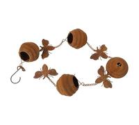 MonoSora Cadena de lluvia de abeja para canalones de 117 cm, desviador de agua de lluvia de hierro con acabado a prueba de óxido para decoración de jardín y balcón