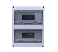 MonoSora Caja de distribución abierta de 24 circuitos, IP65, resistente a la lluvia, material ABS, 37 x 27,5 x 11 cm, color blanco, para hogar, obra de construcción, fábrica