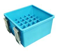 MonoSora Caja de señuelos de pesca con 36 rejillas luminosas para calamar, organizador de almacenamiento para pulpo Egi y cebos de camarones de madera, color azul