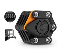 MonoSora Candado plegable para bicicleta con aleación de acero de 5 mm de grosor y revestimiento ABS, cerradura de combinación sin llave con 10.000 códigos, compacto y ligero para bicicletas de