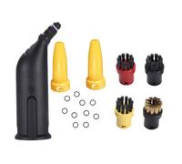 MonoSora Cepillo redondo de anillo de sellado para limpiador de vapor SC1, SC2, SC4, SC5, 4 cepillos, 2 boquillas, 1 extensión, 10 sellos