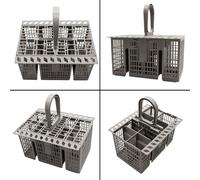 MonoSora Cesta de cubiertos para lavavajillas Bauknecht Indesit Hotpoint C00257140 con mango desmontable, color gris